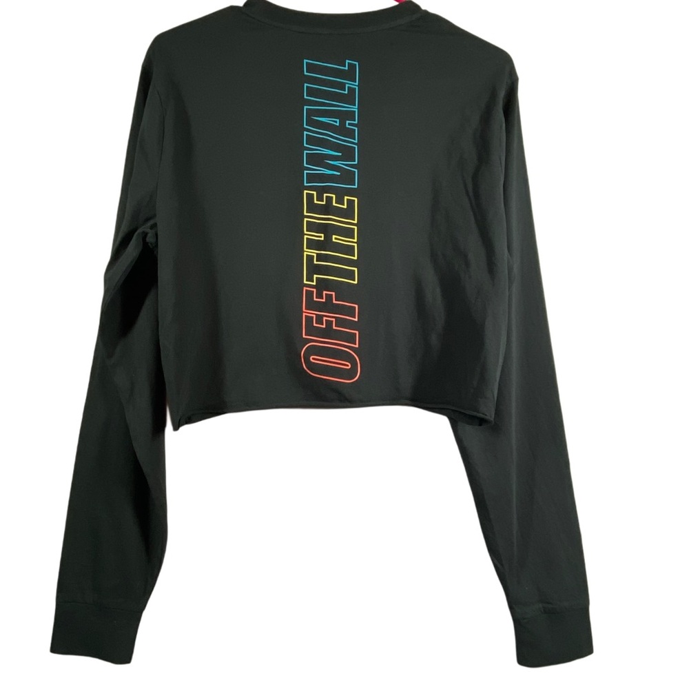 Vans Black Crop Long Sleeve Top Size Medium